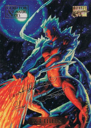 Fleer Marvel Masterpieces Gold-Signature Base Card 54 Iceman
