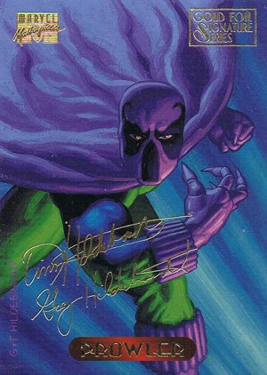 Fleer Marvel Masterpieces Gold-Signature Base Card 91 Prowler