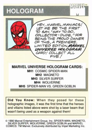 Impel Marvel Universe I Holograms MH1 Cosmic Spider-Man