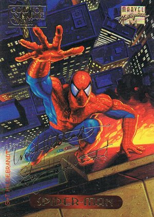 Fleer Marvel Masterpieces Gold-Signature Base Card 115 Spider-Man