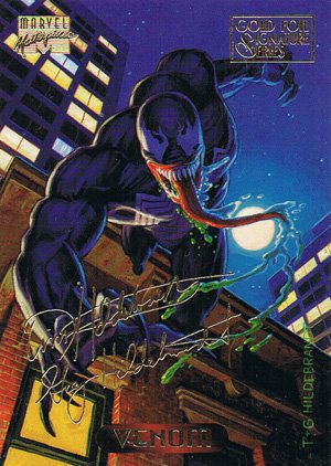 Fleer Marvel Masterpieces Gold-Signature Base Card 131 Venom