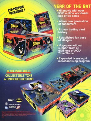 Topps Batman: Animated Series - Season One Promos  Intense. Cool. Collectible. (dealer sell sheet)
