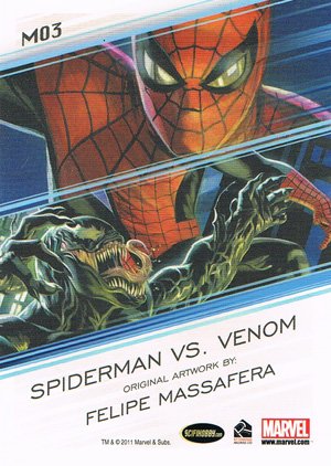 Rittenhouse Archives Marvel Universe Marvels Original Card MO3 Spiderman vs. Venom