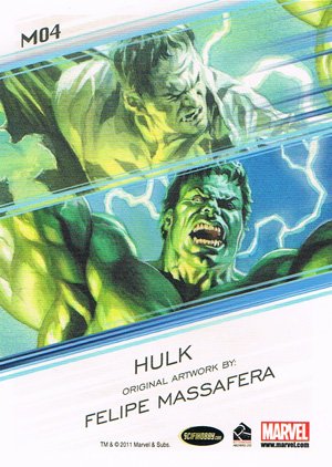 Rittenhouse Archives Marvel Universe Marvels Original Card MO4 Hulk
