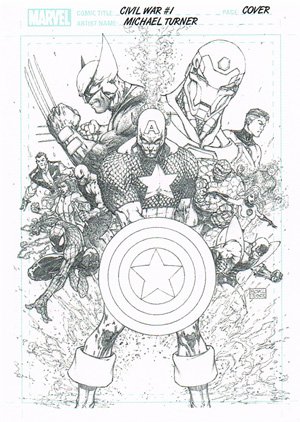 Rittenhouse Archives Marvel Universe Artist Draft Card AD1 Civil War