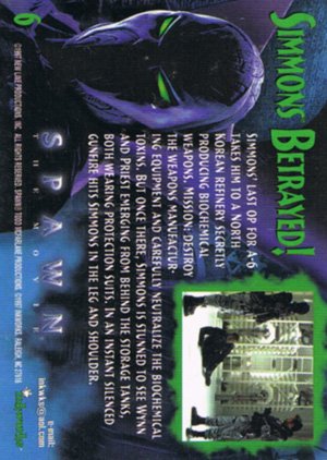Inkworks Spawn the Movie Base Card 6 Simmons Betrayed!