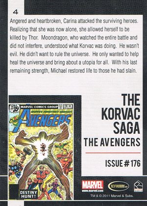 Rittenhouse Archives Marvel Universe Base Card 4 The Korvac Saga