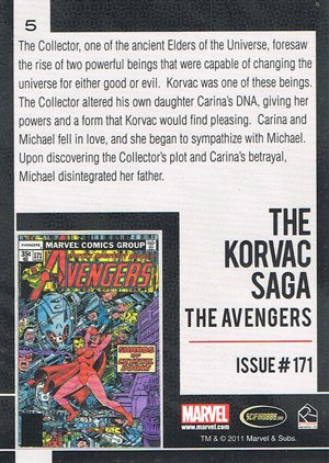 Rittenhouse Archives Marvel Universe Base Card 5 The Korvac Saga