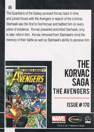 Rittenhouse Archives Marvel Universe Base Card 8 The Korvac Saga