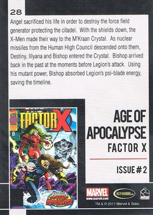 Rittenhouse Archives Marvel Universe Base Card 28 Age of Apocalypse