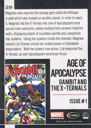 Rittenhouse Archives Marvel Universe Base Card 29 Age of Apocalypse