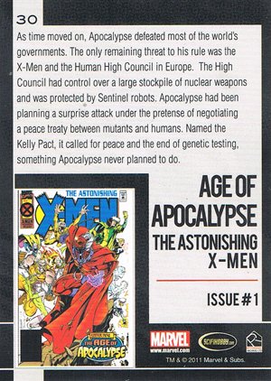 Rittenhouse Archives Marvel Universe Base Card 30 Age of Apocalypse