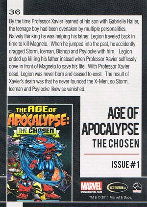 Rittenhouse Archives Marvel Universe Base Card 36 Age of Apocalypse