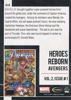 Rittenhouse Archives Marvel Universe Base Card 44 Heroes Reborn