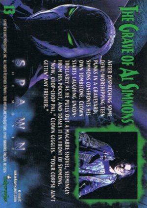 Inkworks Spawn the Movie Base Card 13 The Grave of Al Simmons