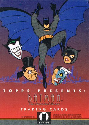 Topps Batman: The Animated Series Base Card 1 Batman - The Animated Series