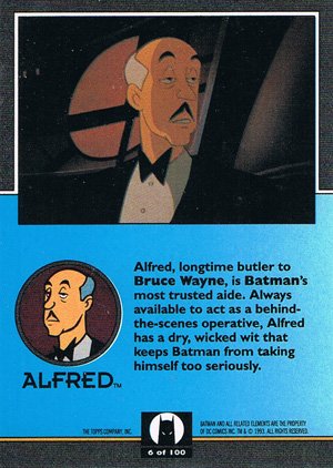 Topps Batman: The Animated Series Base Card 6 Alfred