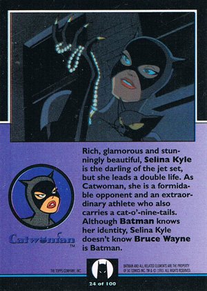 Topps Batman: The Animated Series Base Card 24 Catwoman