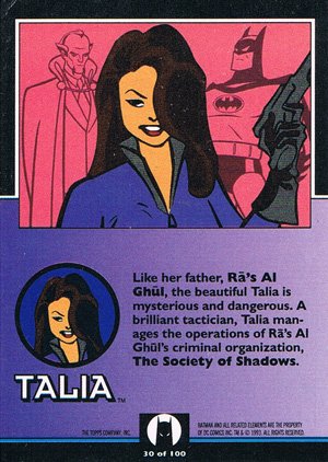 Topps Batman: The Animated Series Base Card 30 Talia