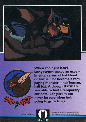 Topps Batman: The Animated Series Base Card 31 Man-Bat