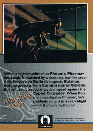 Topps Batman: The Animated Series Base Card 51 When a nightwatchman