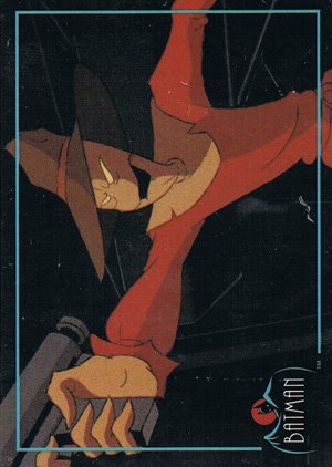 Topps Batman: The Animated Series Base Card 68 Scarecrow aims his dart gun