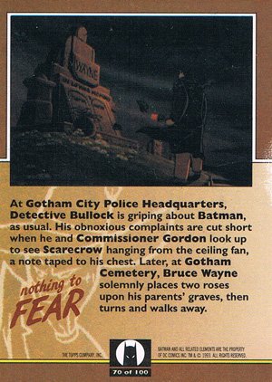 Topps Batman: The Animated Series Base Card 70 At Gotham City Police Headquarters