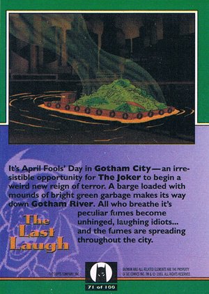 Topps Batman: The Animated Series Base Card 71 It's April Fools' Day