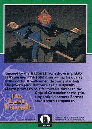 Topps Batman: The Animated Series Base Card 76 Rescued by the Batboat