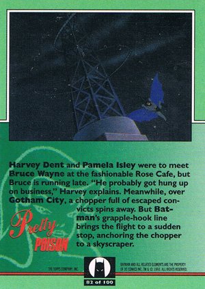 Topps Batman: The Animated Series Base Card 82 Harvey Dent and Pamela Isley
