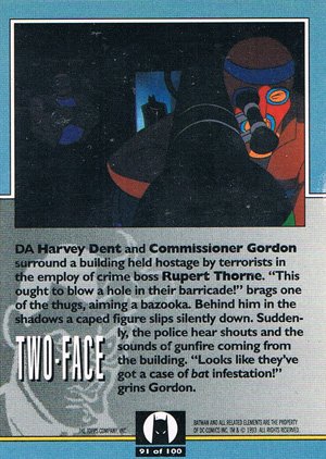 Topps Batman: The Animated Series Base Card 91 DA Harvey Dent
