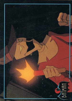 Topps Batman: The Animated Series Base Card 61 Night: A helicopter hovers