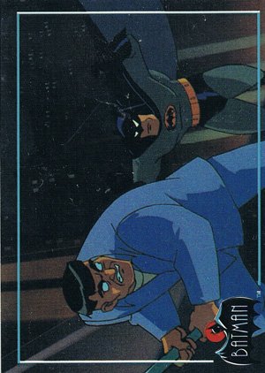 Topps Batman: The Animated Series Base Card 83 Batman brings the chopper down
