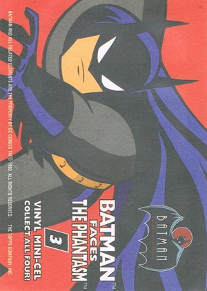 Topps Batman: The Animated Series 2 Vinyl Mini-Cels 3 Batman Faces The Phantasm