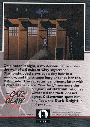 Topps Batman: The Animated Series 2 Base Card 111 On a moonlit night, a mysterious figure