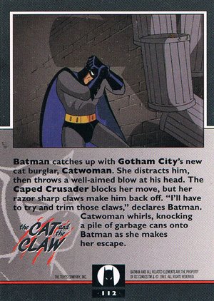 Topps Batman: The Animated Series 2 Base Card 112 Batman catches up with Gotham City's new