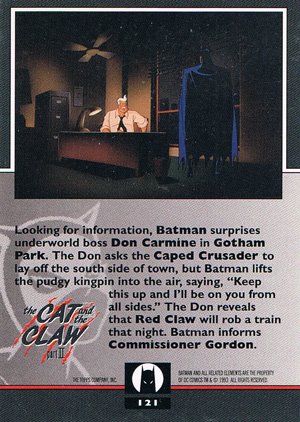 Topps Batman: The Animated Series 2 Base Card 121 Looking for information, Batman surprise