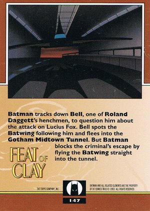 Topps Batman: The Animated Series 2 Base Card 147 Batman tracks down Bell, one of Roland D