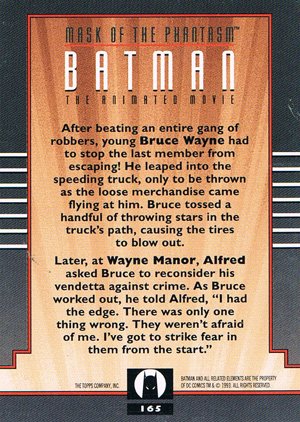 Topps Batman: The Animated Series 2 Base Card 165 After beating an entire gang of robbers,