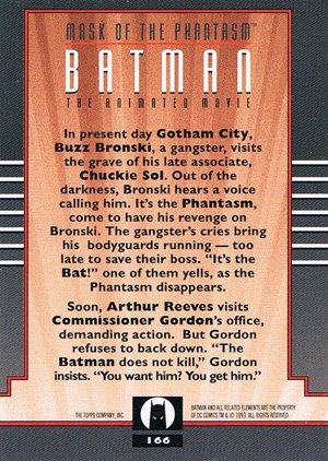 Topps Batman: The Animated Series 2 Base Card 166 In present day Gotham City, Buzz Bronski