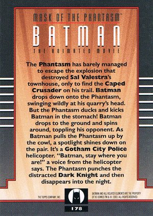 Topps Batman: The Animated Series 2 Base Card 178 The Phantasm has barely managed to escap