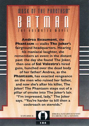 Topps Batman: The Animated Series 2 Base Card 184 Andrea Beaumont, the Phantasm -- stalks