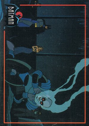 Topps Batman: The Animated Series 2 Base Card 140 Batman smashes a thermos of Alfred's hot