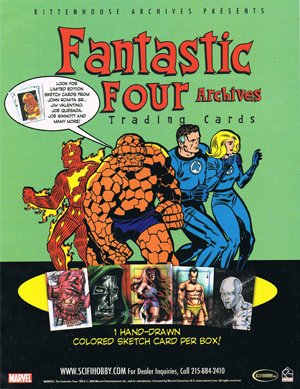 Rittenhouse Archives Fantastic Four Archives Promo Card  Dealer Sell Sheet