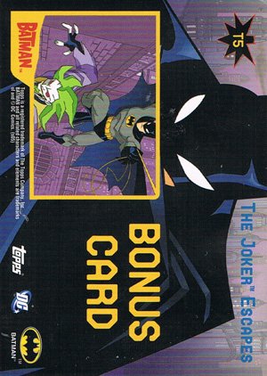 Topps Batman: Animated Series - Season One Tin Matching Bonus Card T5 The Joker Escapes