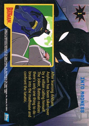 Topps Batman: Animated Series - Season One Base Card 1 Into Madness