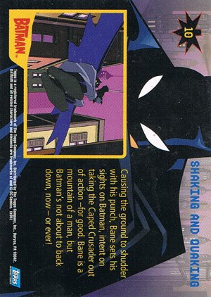 Topps Batman: Animated Series - Season One Base Card 10 Shaking and Quaking