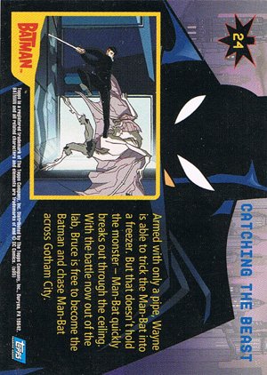 Topps Batman: Animated Series - Season One Base Card 24 Catching the Beast