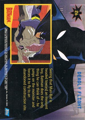 Topps Batman: Animated Series - Season One Base Card 26 Deadly Flight