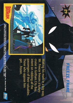 Topps Batman: Animated Series - Season One Base Card 29 Freeze Frame